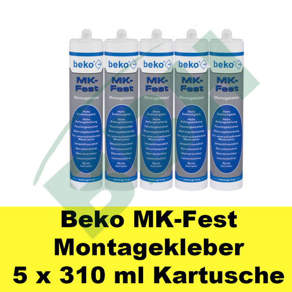 Beko MK-Fest Montagekleber weiß 5 x 310 ml